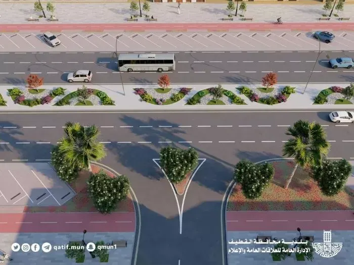 القطيف: بدء أعمال تأهيل وتطوير طريق القدس بطول 2500 متر