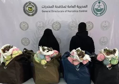 عسير.. القبض على رجل وامرأة يروجان 147 كيلو “قات”