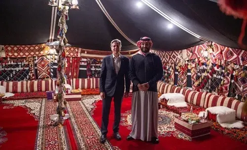 في المخيم الشتوي.. ولي العهد يبحث مستجدات أحداث غزة مع “بلينكن”