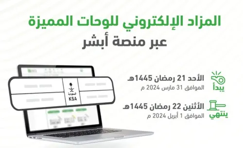 مزاد اللوحات الإلكتروني يستمر يومين