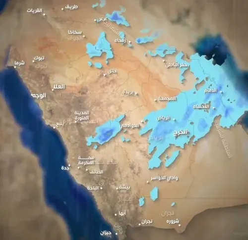 غداً وبعد غد.. هجمة مطرية على الساحل الشرقي