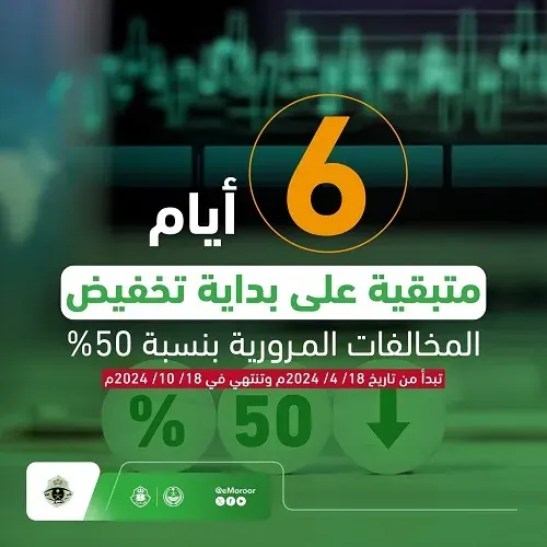 المرور: 6 أيام على بداية تخفيض مخالفات المرور