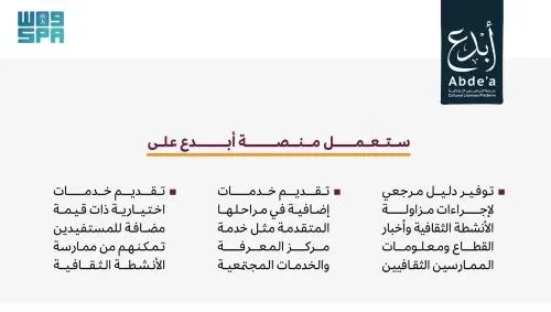 “أبدع” تفتح أبوابها لتراخيص المثقفين والموهوبين السعوديين