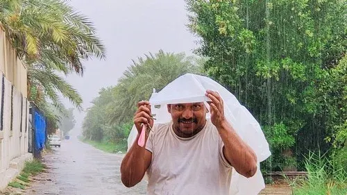 المطر في ريف القطيف.. أجمل