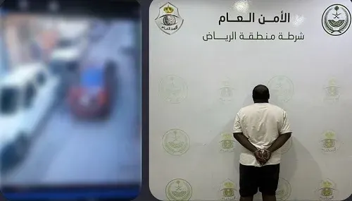 سقوط حرامي سيارات في الرياض