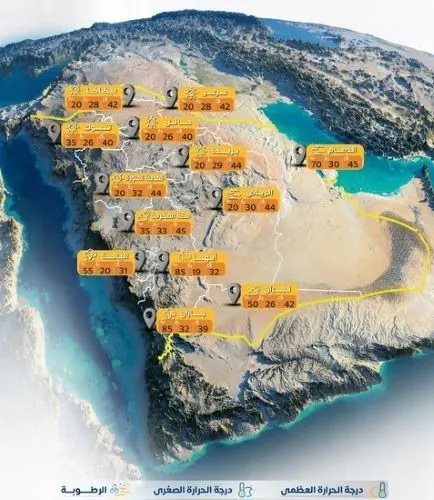الأجواء حارة إلى شديدة الحرارة في الشرقية