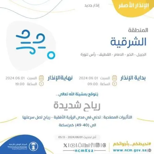 طقس القطيف.. الحرار 41ْ
