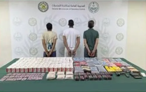 حشيش و إمفيتامين و أقراص مشبوهة في الرياض و الجوف و الباحة