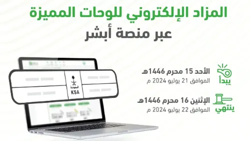 الأحد والإثنين.. مزاد إلكتروني للوحات السيارات المميزة