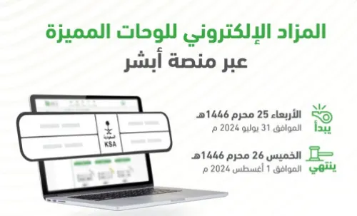 “المرور”: مزاد اللوحات الإلكتروني غداً