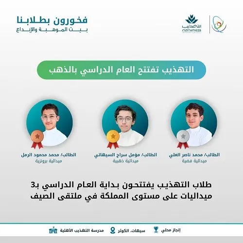 التهذيب تفتتح العام الدراسي بالذهب