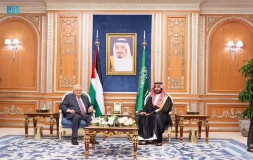ولي العهد والرئيس الفلسطيني يبحثان خفض التصعيد في غزة