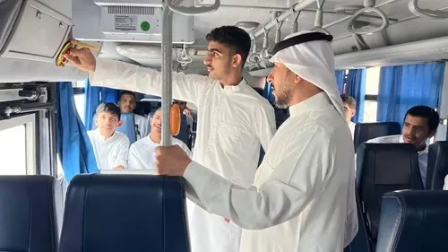ميدانيًا .. تدريب طلاب القطيف على السلامة في الحافلات
