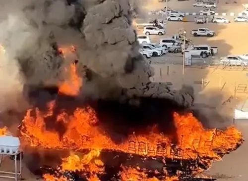 حريق في مزاد عنيزة للإبل.. والمدني يؤكد: تم الإخماد بلا إصابات