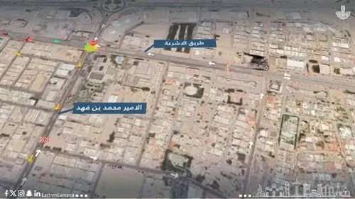 الدمام.. بدء تطوير تقاطع شارع الأمير محمد مع الأشرعة