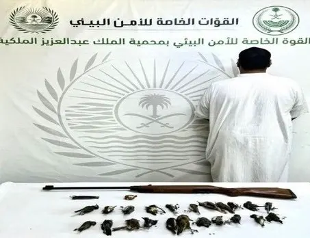 تشهير.. مرزوق الرشيدي اصطاد الطيور دون ترخيص