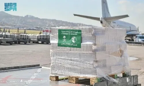طائرة الإغاثة السعودية السابعة تصل بيروت