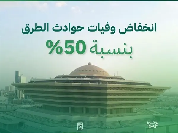 في 2023.. انخفاض وفيات حوادث الطرق بنسبة 50%