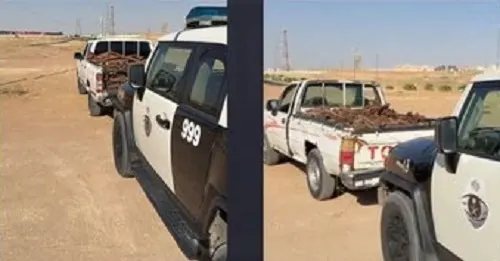ضبط تاجري حطب في القصيم