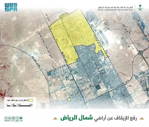 رسمياً.. رفع الإيقاف عن 50 مليون متر2 شمال الرياض و”المربع الجديد”