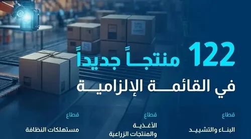 122 منتجًا جديدًا في القائمة الإلزامية للمحتوى المحلي