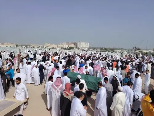 عروس الأحساء تتوسط جنائز ضحايا الحريق الستة