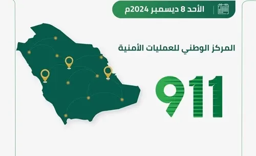 في كلّ دقيقة.. 11 مكالمة يتلقاها مركز 911 في الشرقية
