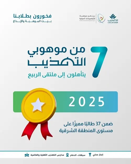 مدارس التهذيب تفتخر بإنجاز موهوبيها