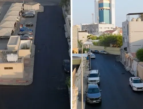 بمساحة 37 ألف م2.. إنهاء تطوير وسفلتة حي الرابعة في القطيف