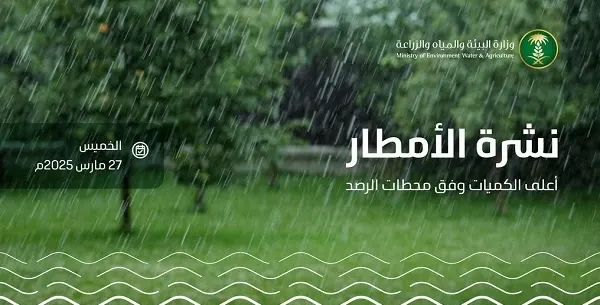 عسير الأعلى مطراً بـ 49 ملم