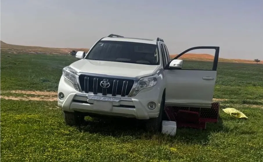 ضبط مواطن دخل روضة محمية ملكية بسيارته