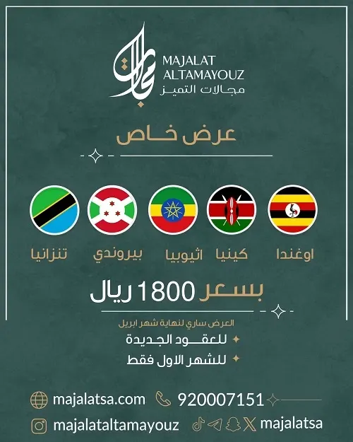 مجالات التميز للاستقدام.. عروض على العقود الشهرية تبدأ من 1800 حتى 30 ابريل 2025
