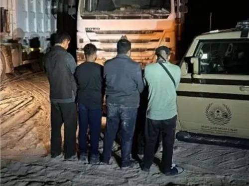 ضبط 4 مقيمين سرقوا الرمال في الشرقية