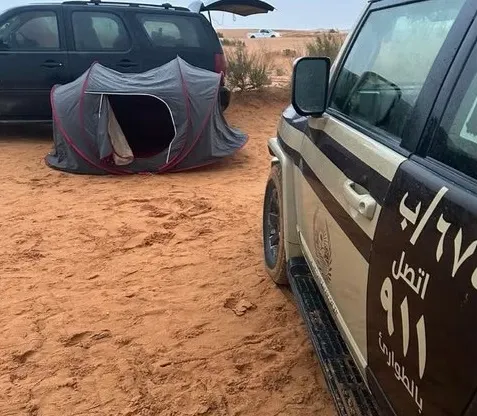 ضبط مواطن ارتكب مخالفة تخييم في محمية ملكية