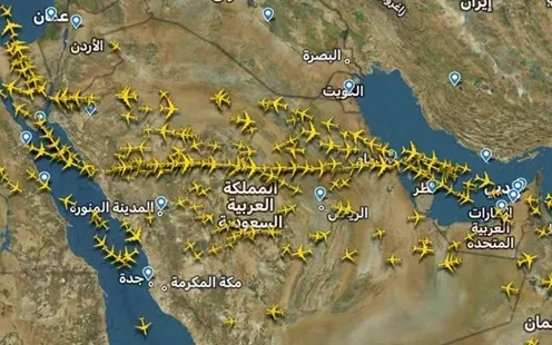 بعد أزمة الطيران.. طائرات المنطقة تلجأ لـ المجال الجوي السعودي