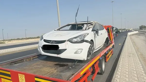 إصابة شاب في انقلاب “هيونداي” بطريق صفوى العوامية