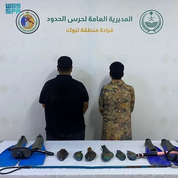 تبوك.. ضبط مواطنين اصطادا أسماكاً دون تصريح