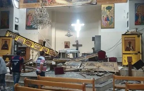 دمشق.. قتلى وجرحى في تفجير انتحاري بكنيسة “مار إلياس”