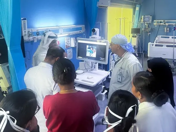 تدريب على العناية المركزة الافتراضية في مستشفى النعيرية