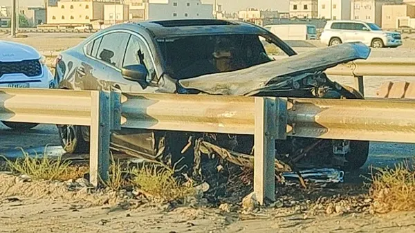 نجاة امرأة من حريق سيارة في طريق “ضاحية البيضاء”