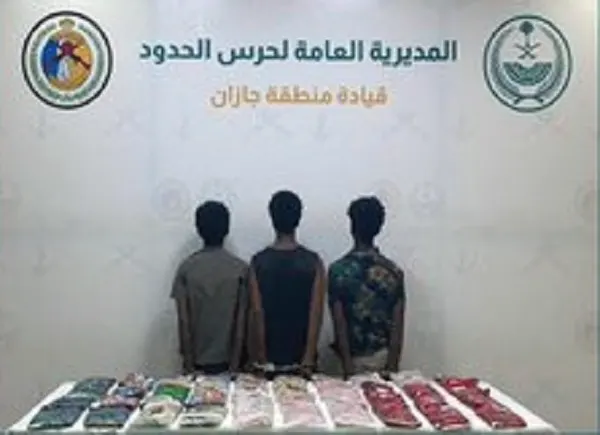 جازان.. سقوط 3 مهربين بـ 44 كيلو حشيش
