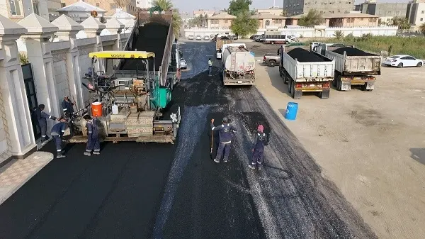 سفلتة 50 ألف م² من شوارع القديح