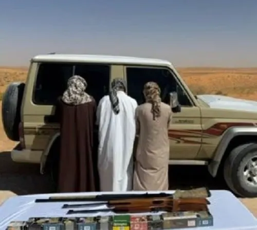 تم الضبط.. “شوزن” و بنادق هوائية في محمية ملكية