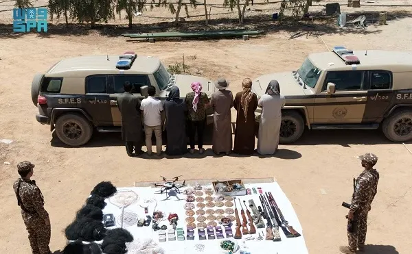 التشهير بـ 7 صيادي طيور دون ترخيص في محمية