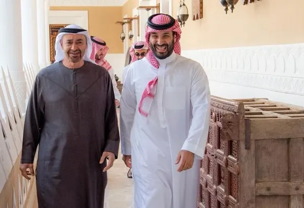 ولي العهد و ابن زايد يبحثان تطورات أحداث فلسطين