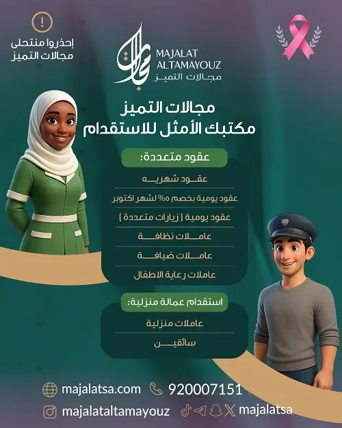 مجالات التميز شركتكم الأمثل للاستقدام