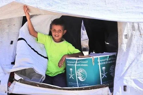 مركز الملك سلمان: مساعدات إغاثية جديدة لمخيمات جنوب غزة