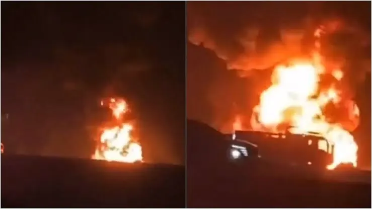 اصطدام شاحنة وقود بحافلة في المدينة المنورة
