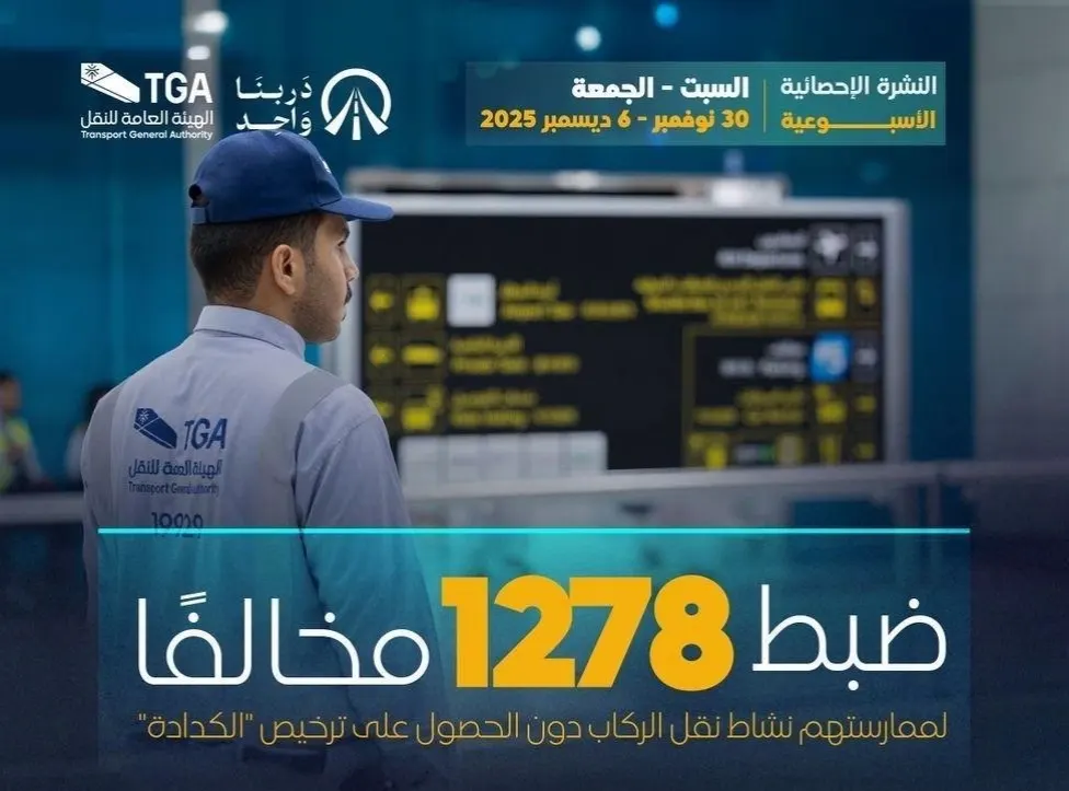 تكاسي غير مرخصة حصل أصحابها على 1278 مخالفة في أسبوع