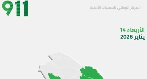 أمس 911 تعامل مع 16807 مكالمات من الشرقية